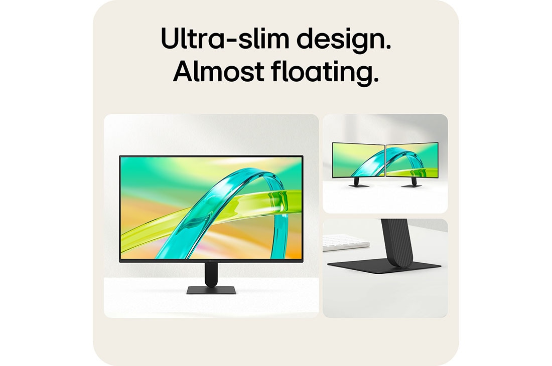 LG Monitor LG U4 de 27”, IPS Full HD, 144 Hz, Monitorul LG FHD cu un design al suportului subțire, care reduce la minimum spațiul ocupat pe birou și sprijină un spațiu de lucru curat., 27U411B-B, thumbnail 10