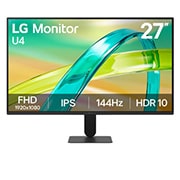 LG Monitor LG U4 de 27”, IPS Full HD, 144 Hz, Vedere frontală, 27U411B-B, thumbnail 1