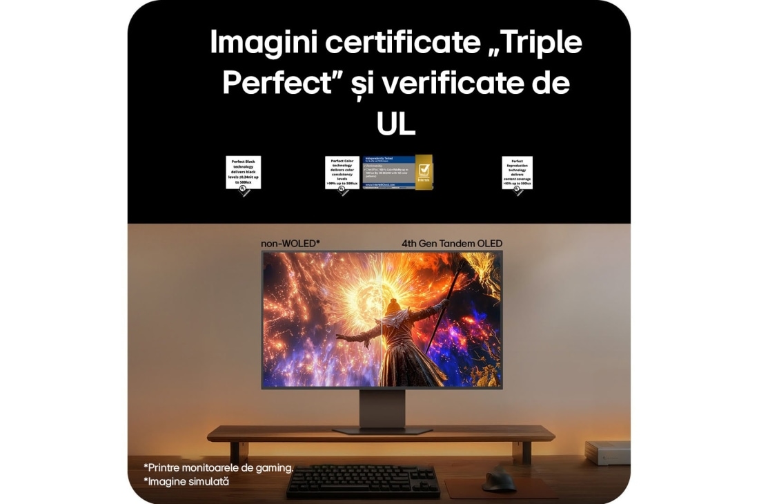 LG Monitor de gaming OLED UltraGear evo GX8 de 32”, primul monitor de gaming OLED 4K de 32” din lume cu upscaling AI, 32GX870B-B, thumbnail 8