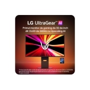 LG Monitor de gaming OLED UltraGear evo GX8 de 32”, primul monitor de gaming OLED 4K de 32” din lume cu upscaling AI, 32GX870B-B, thumbnail 5