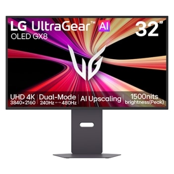 Monitor de gaming OLED UltraGear evo GX8 de 32”, primul monitor de gaming OLED 4K de 32” din lume cu upscaling AI1