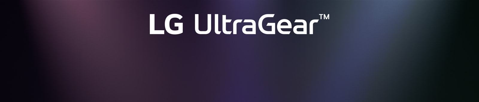 Logo-ul UltraGear™ într-o cameră futuristă, luminată cu neon.