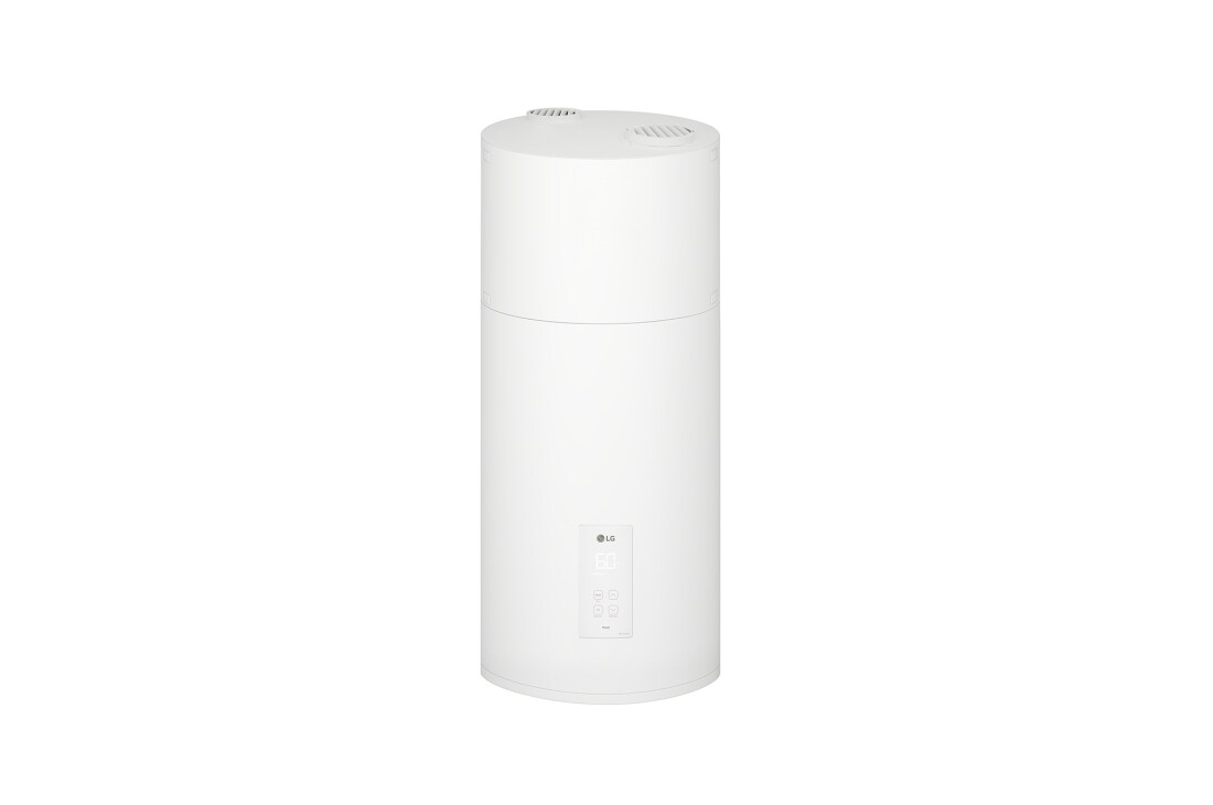 LG Boiler cu pompă de căldură R290, 100L, Vedere de sus a unui încălzitor de apă cu pompă de căldură LG WH10ESF0.HA, de culoare albă, cu design cu montare pe perete., WH10ESF0 HA, thumbnail 2