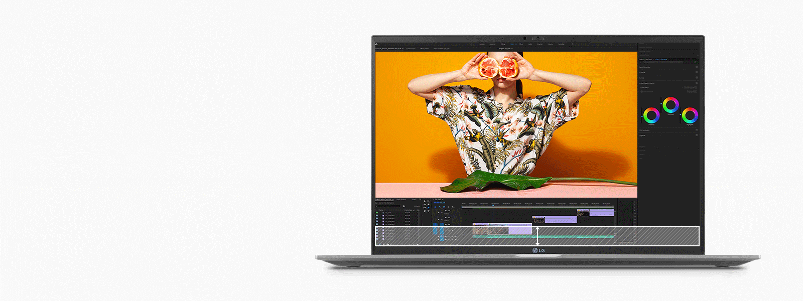 Animația arată faptul că partea inferioară a afișajului laptopului de 16:9 se mărește pentru a avea un raport de aspect de 16:10, astfel încât utilizatorii să vadă mai mult conținut.