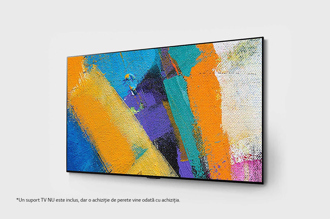 LG OLED GX | 65inch 4K ULTRA HD | Dolby Vision IQ & Atmos | Procesor α9 gen. a 3-a cu IA | Nvidia G-Sync | Funcții SPORT, vedere laterală la 30 de grade, OLED65GX3LA, thumbnail 2