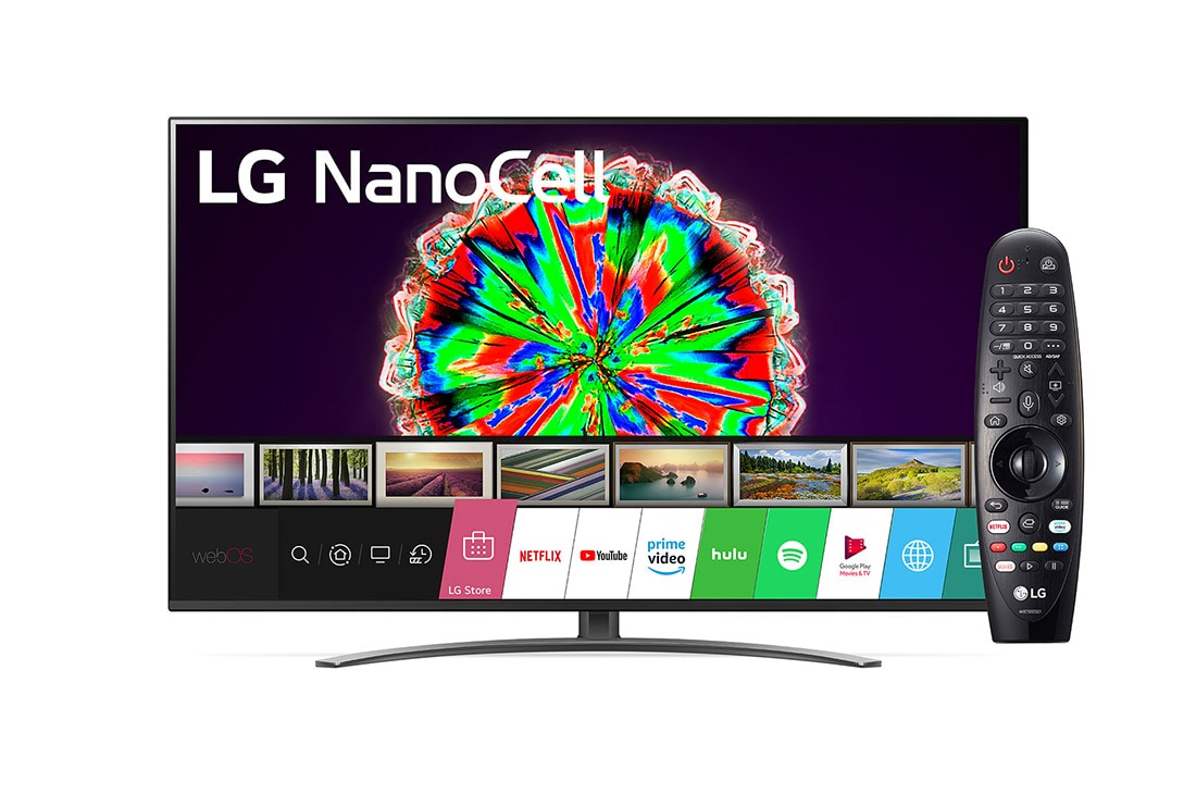 LG Nano81 | LG 4K NanoCell AI TV | 65inch 4K Cinema Active HDR | Procesor Quad Core 4K | HDR 10 Pro & HLG | Bluetooth Surround Ready | Funcții Gaming | Funcții Sport, vedere frontală cu imagine continuă, 65NANO813NA