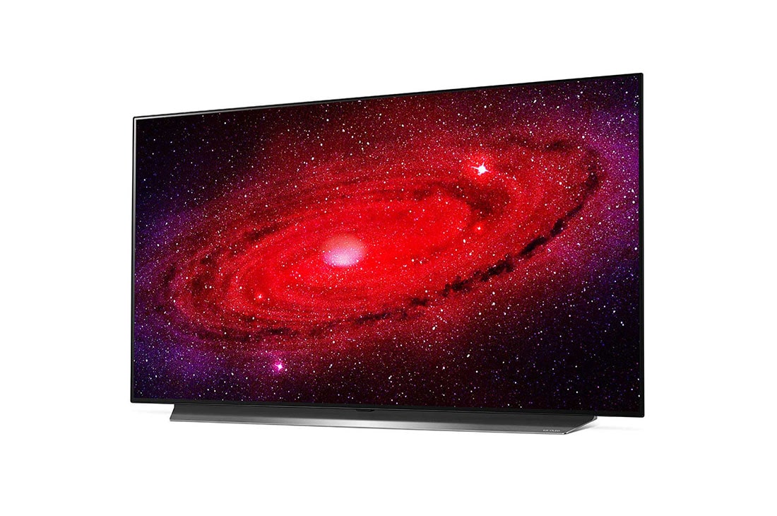 LG OLED CX | 48 inch 4K ULTRA HD | Dolby Vision IQ & Atmos | Procesor α9 gen. a 3-a cu IA | Nvidia G-Sync | Funcții SPORT, 30 degree side view with infill image, OLED48CX3LB, thumbnail 2
