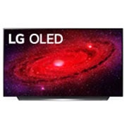 LG OLED CX | 48 inch 4K ULTRA HD | Dolby Vision IQ & Atmos | Procesor α9 gen. a 3-a cu IA | Nvidia G-Sync | Funcții SPORT, Front view with infill image, OLED48CX3LB, thumbnail 1