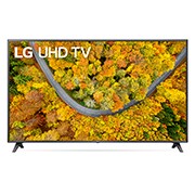LG UP75 75inchi 4K Smart UHD TV, Vedere frontală a televizorului LG UHD, 75UP75006LC, thumbnail 1