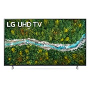 LG UP77 70inchi 4K Smart UHD TV, Vedere frontală a televizorului LG UHD, 70UP77006LB, thumbnail 1