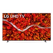 LG UP80 86inchi 4K Smart UHD TV, Vedere frontală a televizorului LG UHD, 86UP80003LA, thumbnail 1