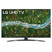 LG UP78 43inchi 4K Smart UHD TV, Vedere frontală a televizorului LG UHD, 43UP78006LB, thumbnail 1