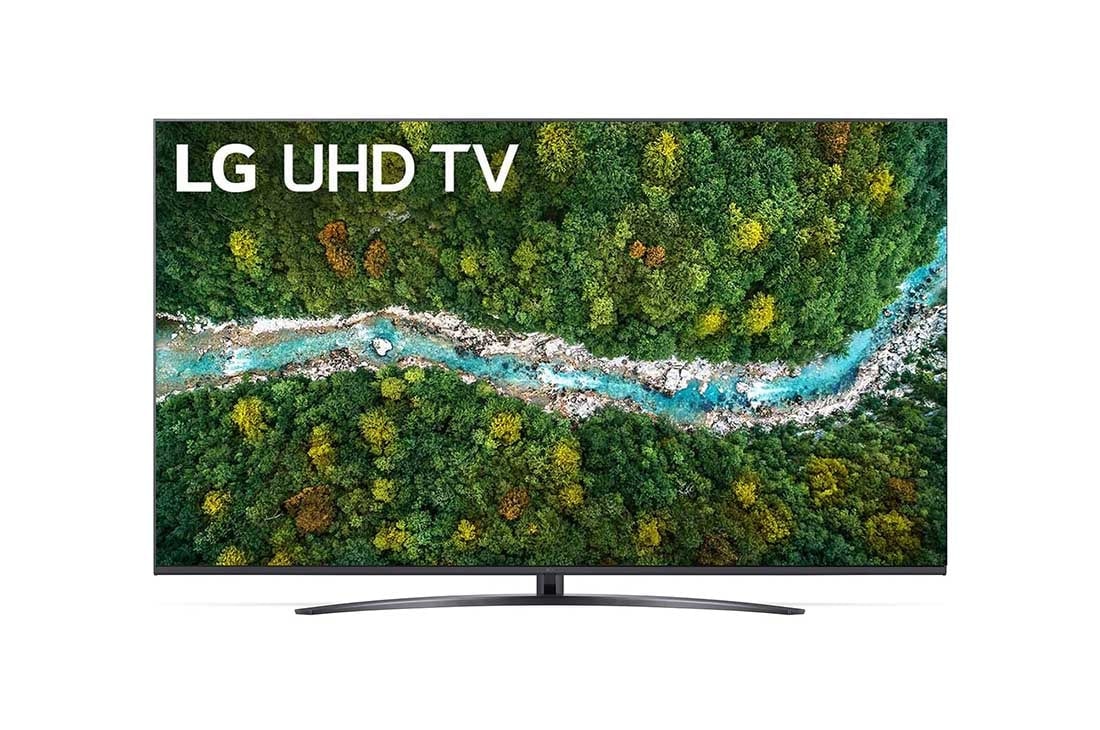 LG UP78 75inchi 4K Smart UHD TV, Vedere frontală a televizorului LG UHD, 75UP78006LB