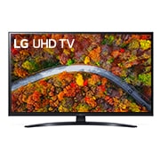 LG UP81 43inchi 4K Smart UHD TV, Vedere frontală a televizorului LG UHD, 43UP81006LA, thumbnail 1