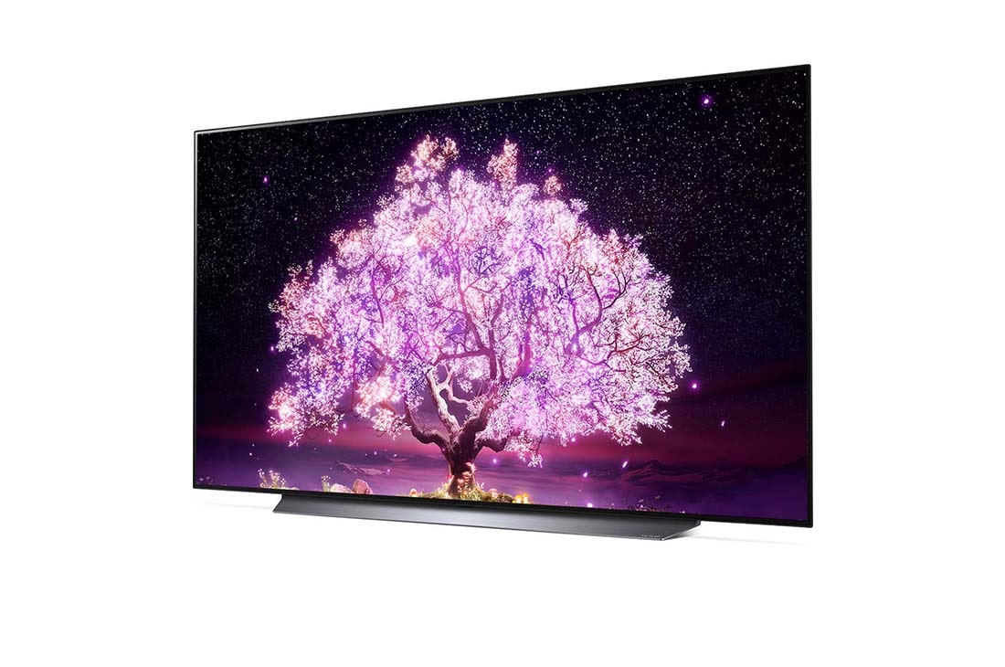 LG OLED LG C1 | 77 inch | Dolby Vision IQ & Dolby Atmos| FILMMAKER MODE™ | ThinQ | 4K Smart OLED TV, reverse 15 degree side view , OLED77C11LB, thumbnail 2