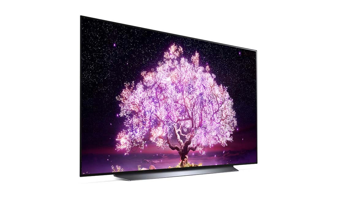 LG OLED LG C1 | 77 inch | Dolby Vision IQ & Dolby Atmos| FILMMAKER MODE™ | ThinQ | 4K Smart OLED TV, 30 degree side view, OLED77C11LB, thumbnail 5
