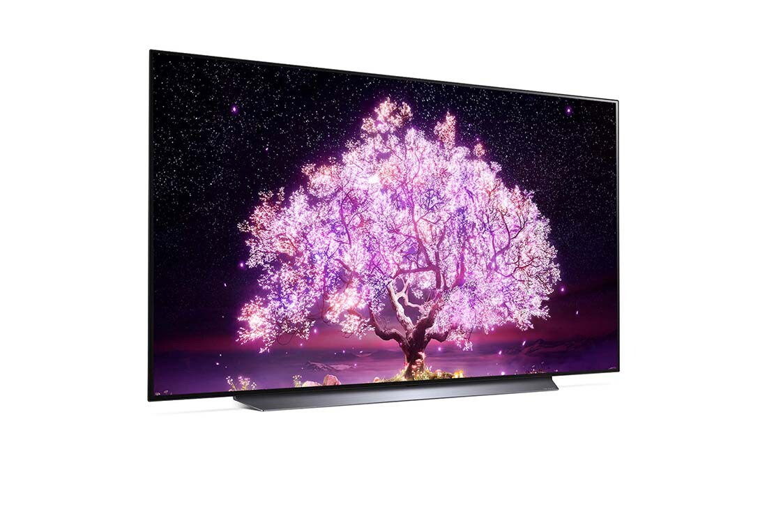LG OLED LG C1 | 77 inch | Dolby Vision IQ & Dolby Atmos| FILMMAKER MODE™ | ThinQ | 4K Smart OLED TV, 15 degree side view, OLED77C11LB, thumbnail 6