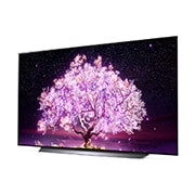 LG OLED LG C1 | 77 inch | Dolby Vision IQ & Dolby Atmos| FILMMAKER MODE™ | ThinQ | 4K Smart OLED TV, reverse 15 degree side view , OLED77C11LB, thumbnail 4