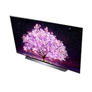 LG OLED LG C1 | 77 inch | Dolby Vision IQ & Dolby Atmos| FILMMAKER MODE™ | ThinQ | 4K Smart OLED TV, Top side angle view, OLED77C11LB, thumbnail 8
