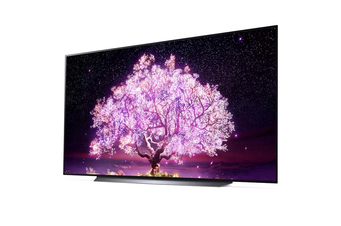 LG OLED LG C1 | 83 inch | Dolby Vision IQ & Dolby Atmos | ThinQ AI | 4K Smart OLED TV, reverse 15 degree side view , OLED83C11LA, thumbnail 2