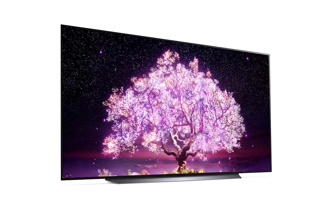 LG OLED LG C1 | 83 inch | Dolby Vision IQ & Dolby Atmos | ThinQ AI | 4K Smart OLED TV, 15 degree side view, OLED83C11LA, thumbnail 6