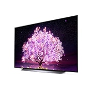 LG OLED LG C1 | 65 inch | Dolby Vision IQ & Dolby Atmos| AI Picture Pro | ThinQ AI | 4K Smart OLED TV, reverse 30 degree side view, OLED65C11LB, thumbnail 3