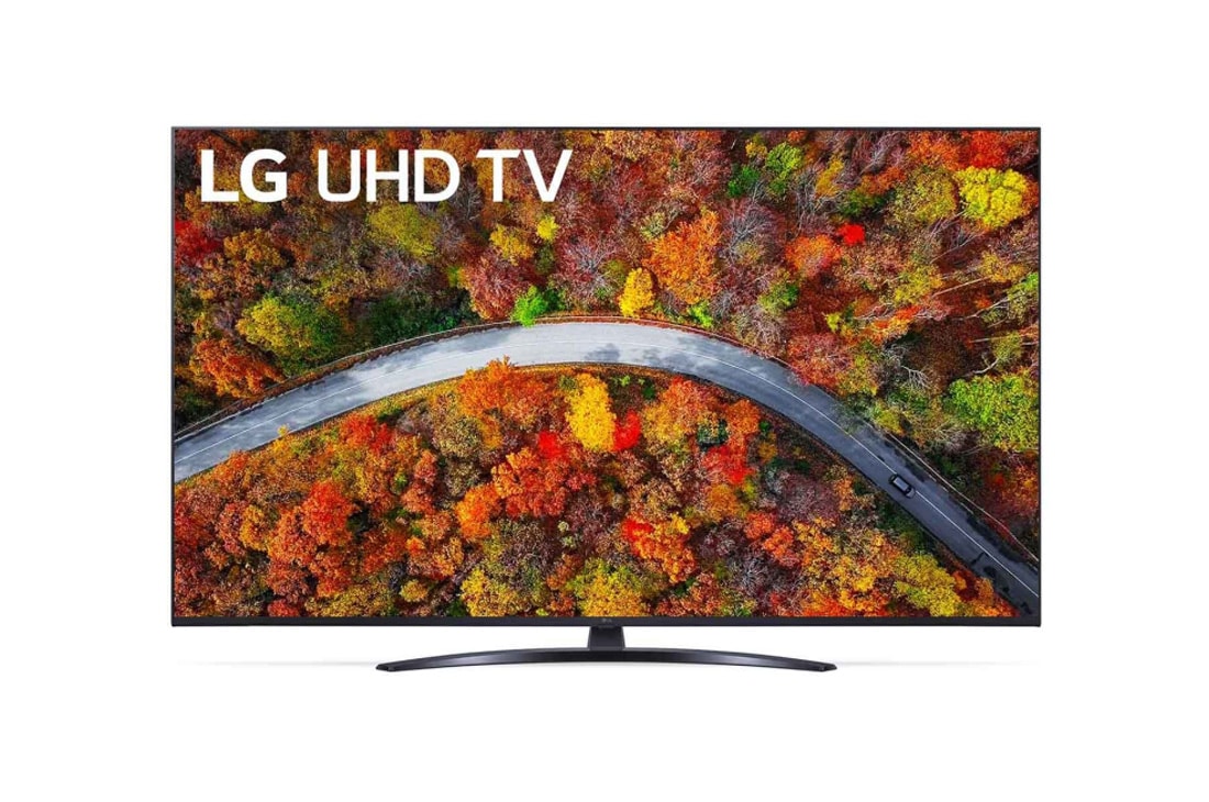 LG UP81 50inchi 4K Smart UHD TV, Vedere frontală a televizorului LG UHD, 50UP81003LR