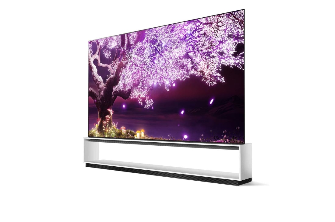 LG OLED LG Z1 | Diagonală 88inch | 8K Smart OLED TV | Dolby Vision IQ & Dolby Atmos | OLED Motion Pro | ThinQ AI, vedere laterală la 30 de grade, OLED88Z19LA, thumbnail 3