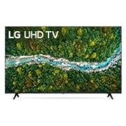 LG UP76 65inchi 4K Smart UHD TV, Vedere frontală a televizorului LG UHD, 65UP76703LB, thumbnail 1