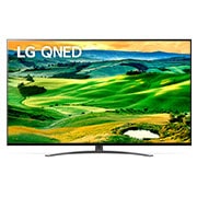 LG Televizor 4K QNED | Diagonala 75 | Procesor α7 Gen5 AI | ThinQ | Negru, Vedere frontală a televizorului LG QNED cu imaginea continuă și sigla produsului aprinsă, 75QNED813QA, thumbnail 1
