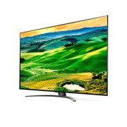 LG Televizor 4K QNED | Diagonala 75 | Procesor α7 Gen5 AI | ThinQ | Negru, vedere laterală la 30 de grade cu imagine continuă, 75QNED813QA, thumbnail 3