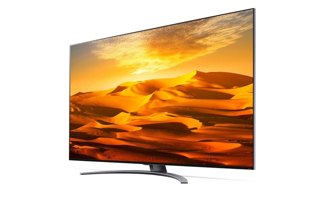 LG Televizor 4K QNED | Diagonala 86 |Procesor α7 Gen5 AI | ThinQ | Negru, vedere laterală la 30 de grade cu imagine continuă, 86QNED913QA, thumbnail 3