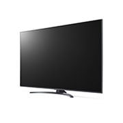 LG UQ81 UHD 4K 60 inch ThinQ AI, -30 degree side view, 60UQ81003LB, thumbnail 3