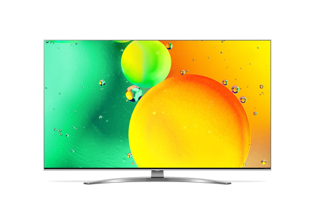 LG Nano76 | 43 inch 4K Cinema HDR | Procesor α5 Gen5 AI 4K | Cinema NanoCell | ThinQ AI |NanoCell Gaming , vedere frontală cu imagine continuă, 43NANO783QA, thumbnail 2