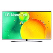 LG Nano76 | 70 inch | 4K Cinema HDR | Procesor α5 Gen5 AI 4K | NanoCell Gaming| ThinQ AI, Vedere frontală a televizorului NanoCell LG, 70NANO763QA, thumbnail 1