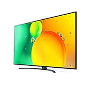 LG Nano76 | 70 inch | 4K Cinema HDR | Procesor α5 Gen5 AI 4K | NanoCell Gaming| ThinQ AI, vedere laterală la 30 de grade cu imagine continuă, 70NANO763QA, thumbnail 3