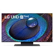 LG UHD UR91 de 43'' 4K Smart TV, 2023, Vedere frontală a televizorului LG UHD, 43UR91003LA, thumbnail 1