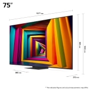 LG UHD UR91 de 75'' 4K Smart TV, 2023, 75UR91003LA, thumbnail 6