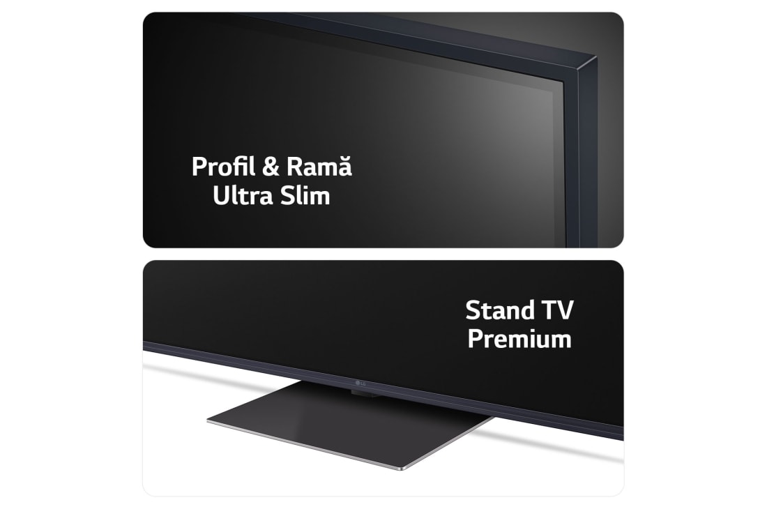 LG AI UT91 de 65'', 4K Smart TV, Profil și ramă subțire și design elegant al suportului, 65UT91003LA, thumbnail 4