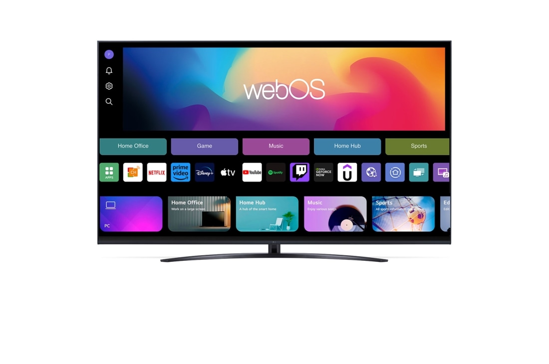 LG AI UT81 de 75'', 4K Smart TV, Vedere din față, 75UT81003LA, thumbnail 5