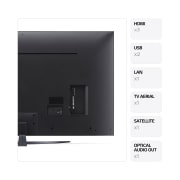 LG UT81 de 50'', 4K Smart TV, Vedere din spate a LG UHD TV, UT80, 50UT81003LA, thumbnail 14