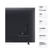 LG AI NANO81 de 86'', 4K Smart TV, Vedere din spate cu porturi și informații despre conexiuni, 86NANO81T3A, thumbnail 3