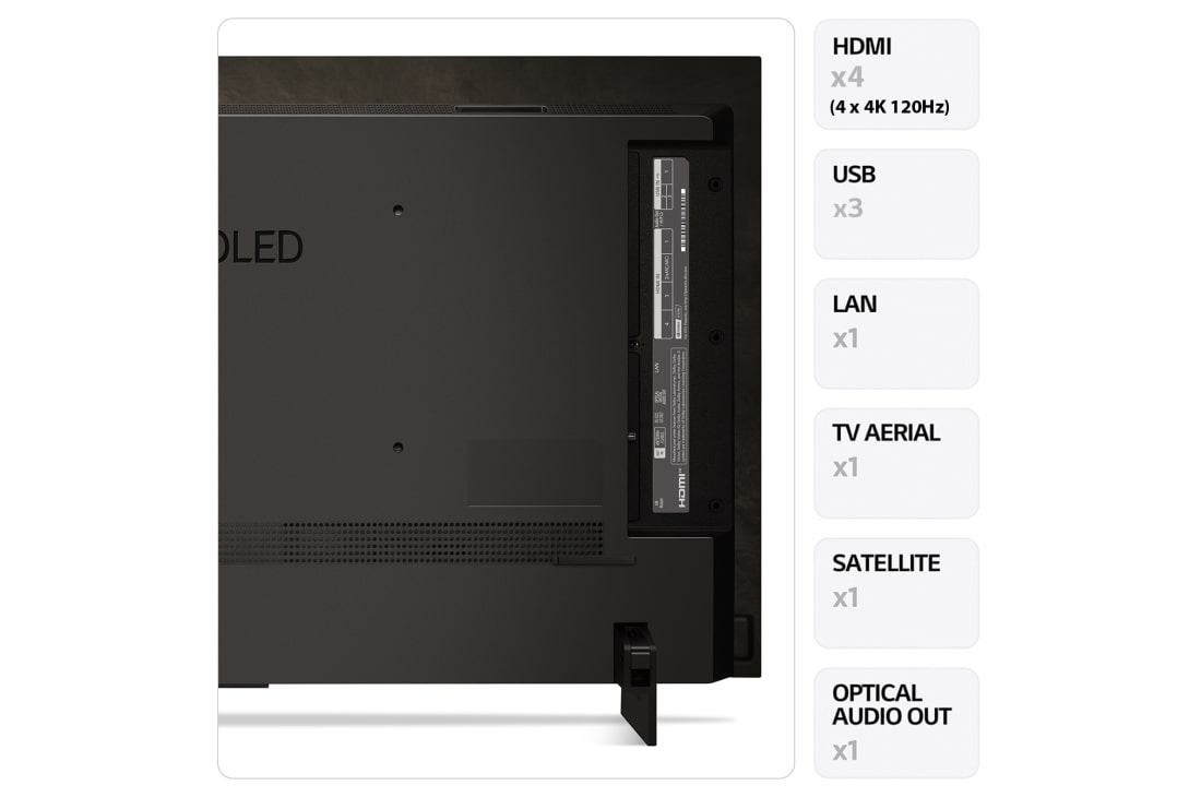 LG OLED evo AI C4 de 42'', 4K Smart TV , Profil și ramă subțire și design elegant al suportului, OLED42C41LA, thumbnail 3
