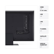 LG AI QNED86 de 50'', 4K Smart TV, Rezumatul dimensiunilor lățimii ecranului, înălțimii ecranului, înălțimii totale cu suportul, lățimii și adâncimii suportului, 50QNED86T3A, thumbnail 3