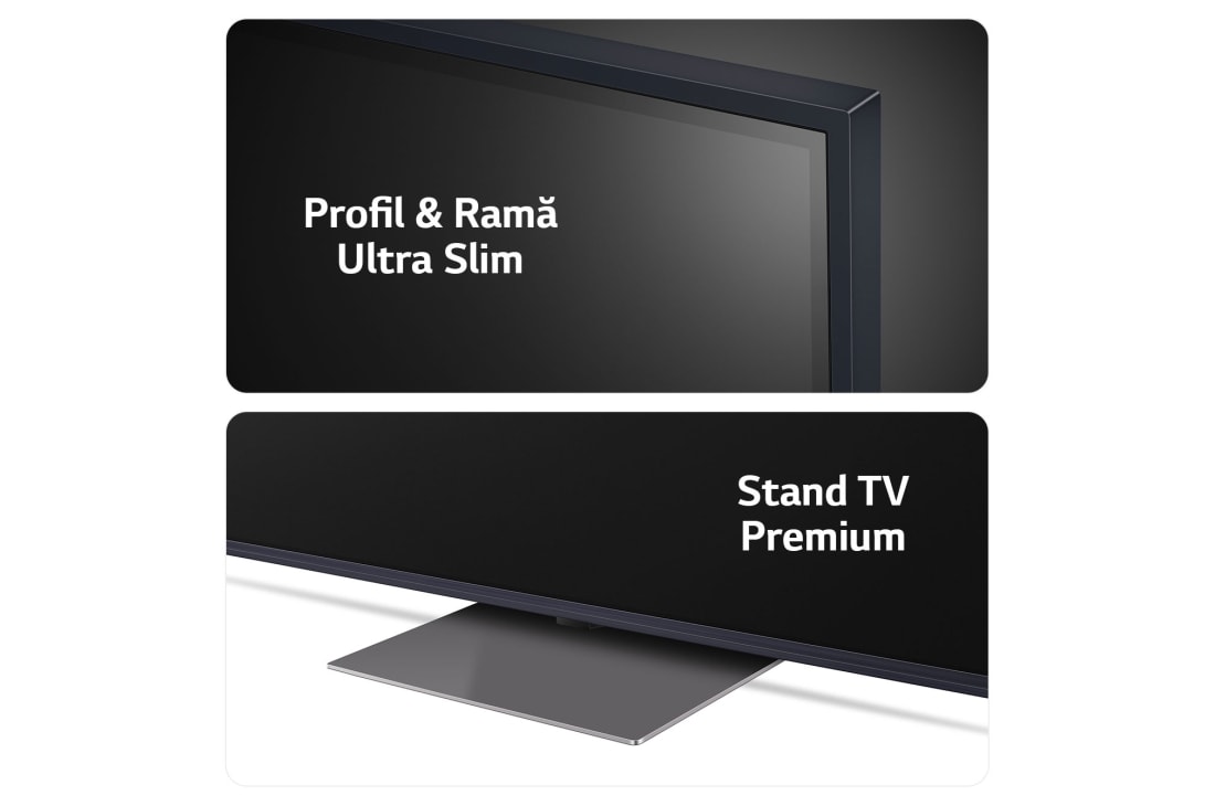 LG AI QNED86 de 86'', 4K Smart TV, Profil și ramă subțire și design elegant al suportului, 86QNED86T3A, thumbnail 4