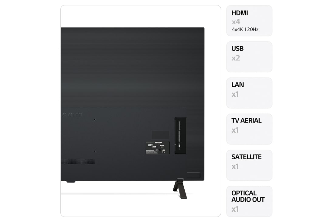LG OLED AI B4 de 77 inch, 4K Smart TV, lățimii și adâncimii suportului, OLED77B42LA, thumbnail 3