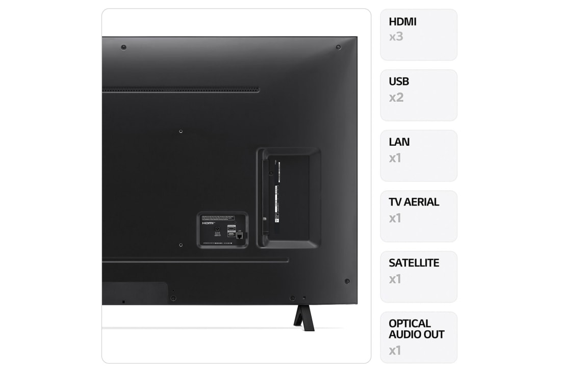 LG NANO82 de 43'', 4K Smart TV, Vedere din spate a LG NanoCell TV, NANO82, 43NANO82T3B, thumbnail 3