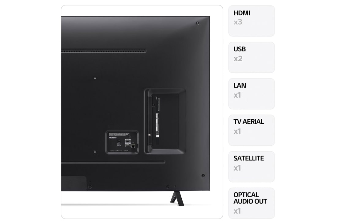 LG NANO82 de 55'', 4K Smart TV, Vedere din spate a LG NanoCell TV, NANO82, 55NANO82T3B, thumbnail 3