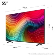 LG NANO82 de 55'', 4K Smart TV, dimention, 55NANO82T3B, thumbnail 7