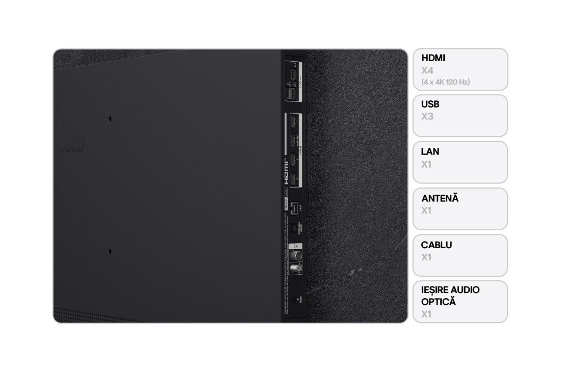 LG OLED evo AI C5 de 77 inch, 4K Smart TV, 2025, Rear view, OLED77C52LA, thumbnail 2